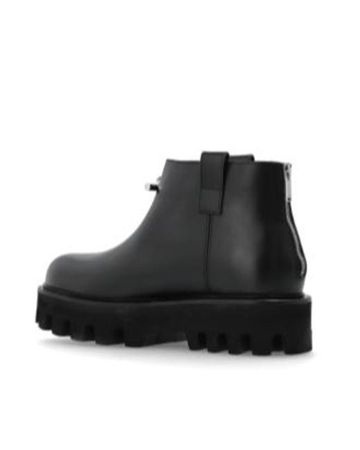 McQueen Black Ankle Boots for men