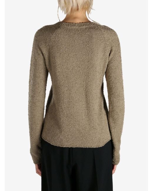 The Row Brown Kathy Crewneck Knitted Jumper