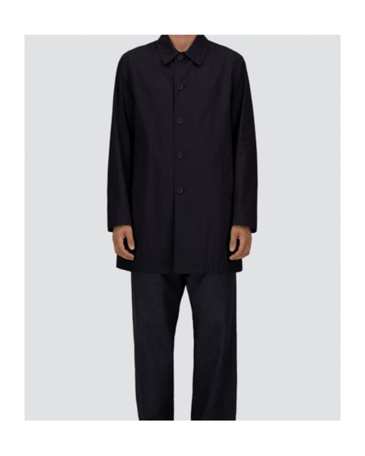 Herno Blue Buttoned Coat for men