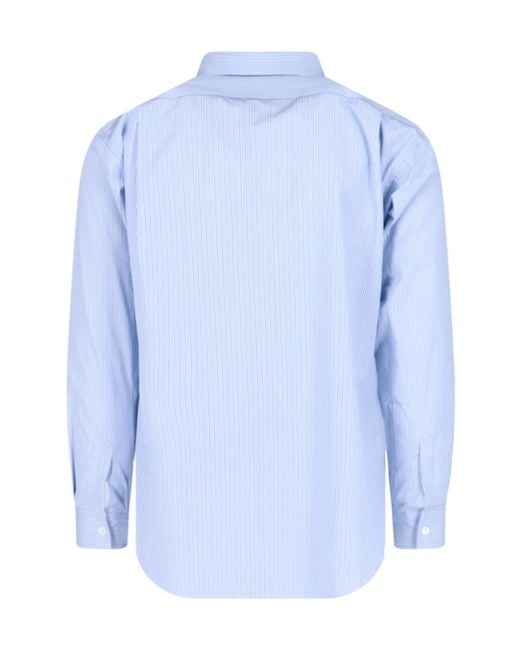 Comme des Garçons Blue Comme Des Garçons Shirt Striped Long-Sleeved Shirt for men