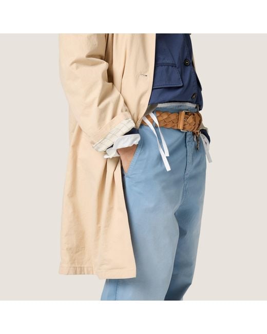 Miu Miu Blue Garment-Dyed Twill Pants