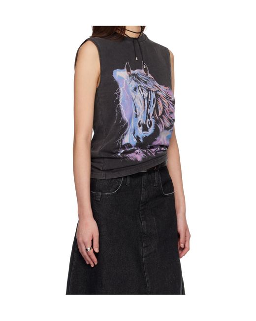 Lu'u Dan Black Year Of The Horse Series Sleeveless T-Shirts for men