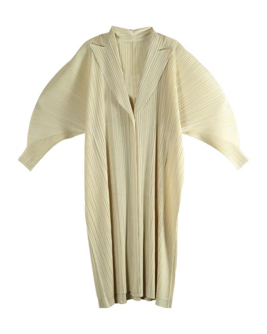 Pleats Please Issey Miyake White Pleats Please Issey Miyake Monthly Colors: December Coat