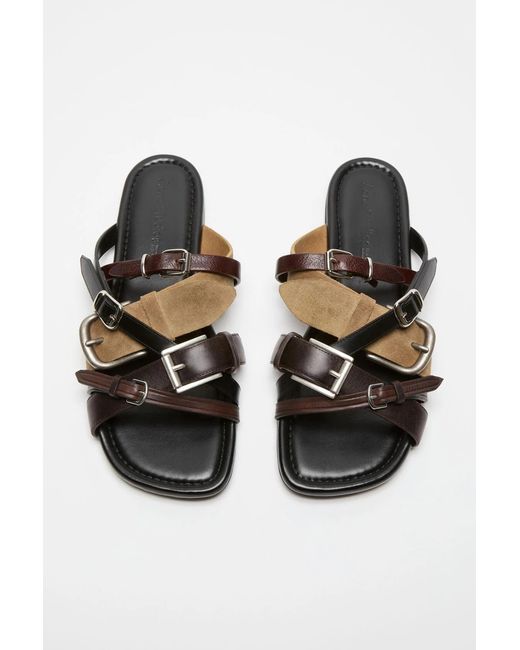 Acne Multicolor Buckle Strap Sandals for men