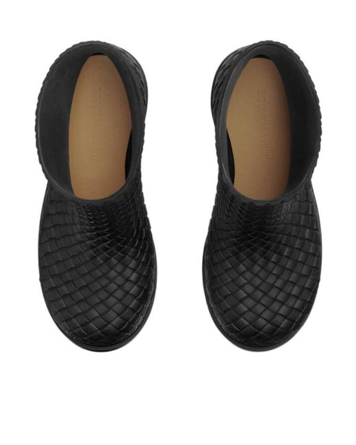 Bottega Veneta Black Fireman Ankle Boots