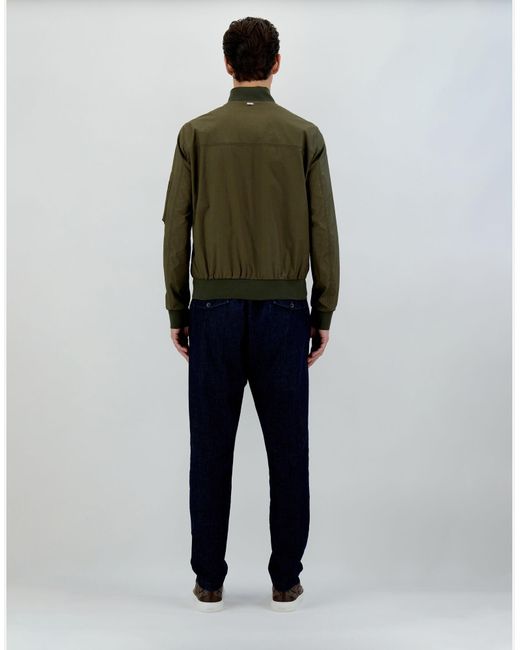 Herno Green Lightweight Bomber Jacket for men