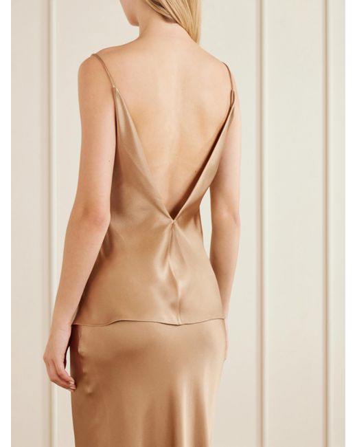 Gabriela Hearst Natural Maria Silk-Satin Tank