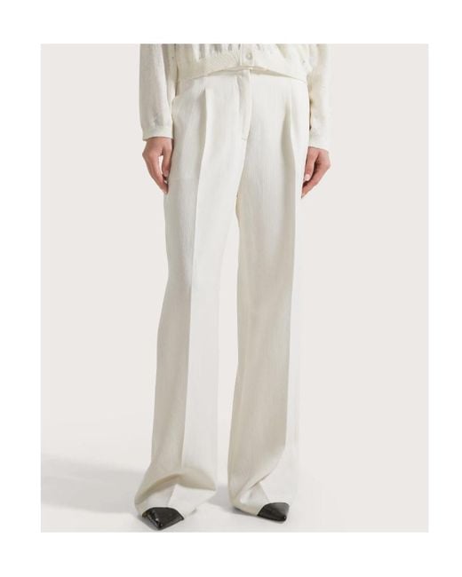 Seventy White Pleated Trousers