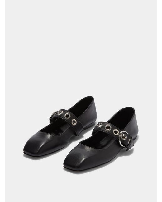 Aeyde White Uma Ballet Flats
