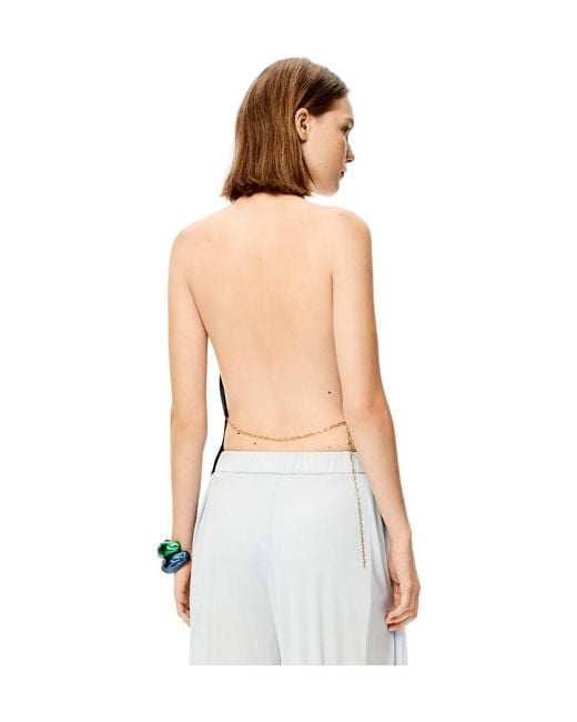 Loewe Black Chain Draped Top