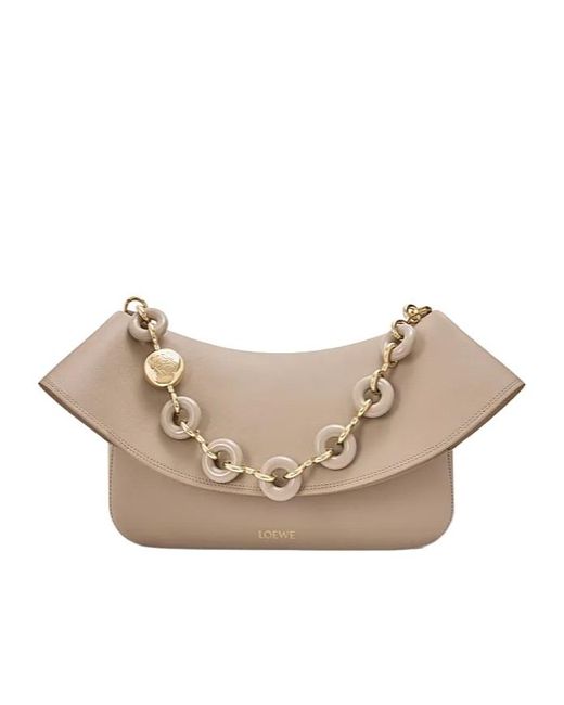 Loewe Natural Medium Leather Ola Shoulder Bag