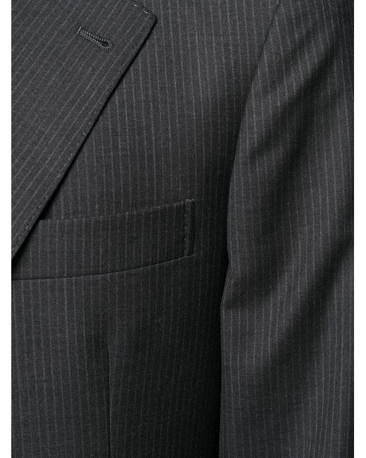 Brunello Cucinelli Black Striped Pattern Blazer for men