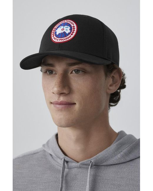 Canada Goose Black Arctic Disc Baseball Cap for men
