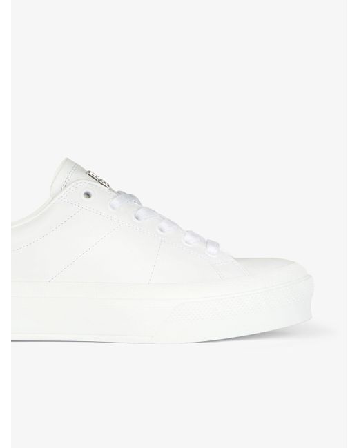 Givenchy White 4G Logo Lace-Up Sneakers