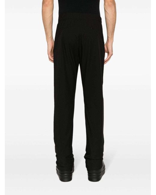 Post Archive Faction PAF Black High-Waist Tapered-Leg Trousers for men