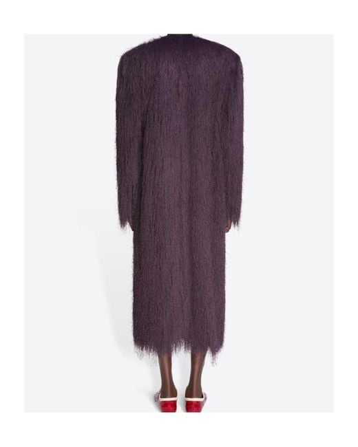Dries Van Noten Purple Rivla Tied Long-Sleeved Coat