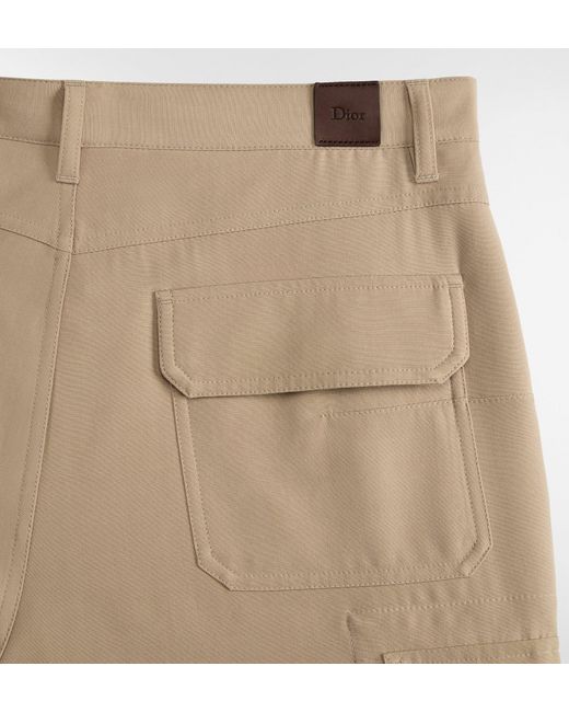 Dior Natural Cargo Shorts for men