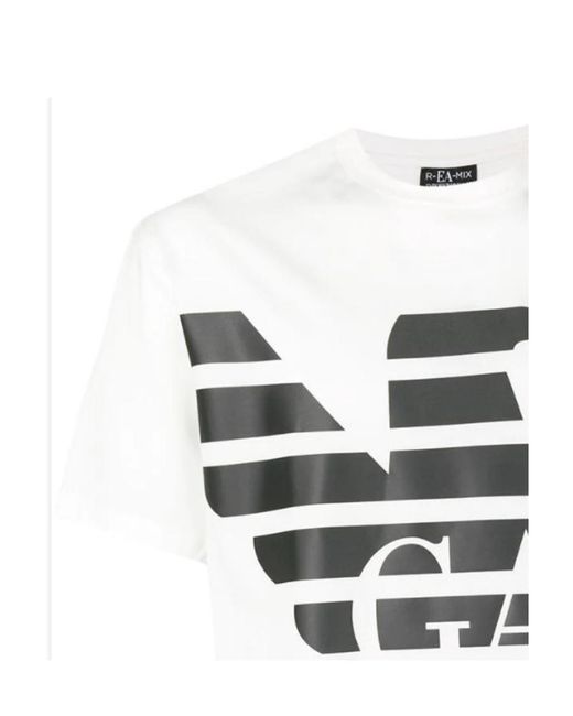 Emporio Armani White Printed T-Shirt for men