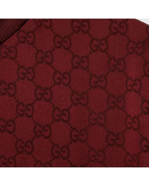 Gucci Red Gg Jacquard Jacket