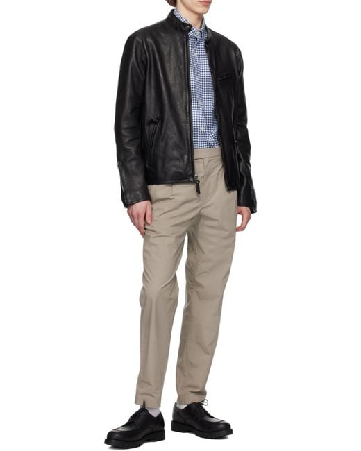 Polo Ralph Lauren Black Racer Leather Jacket for men