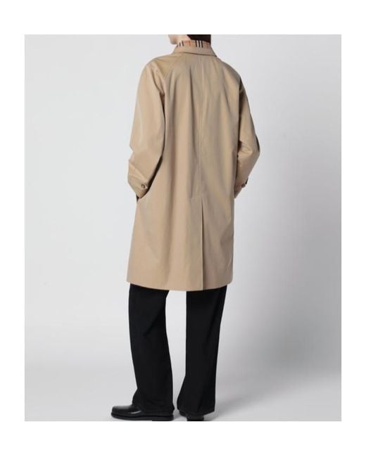 Burberry Natural Trench Coat With Concealed-Closure