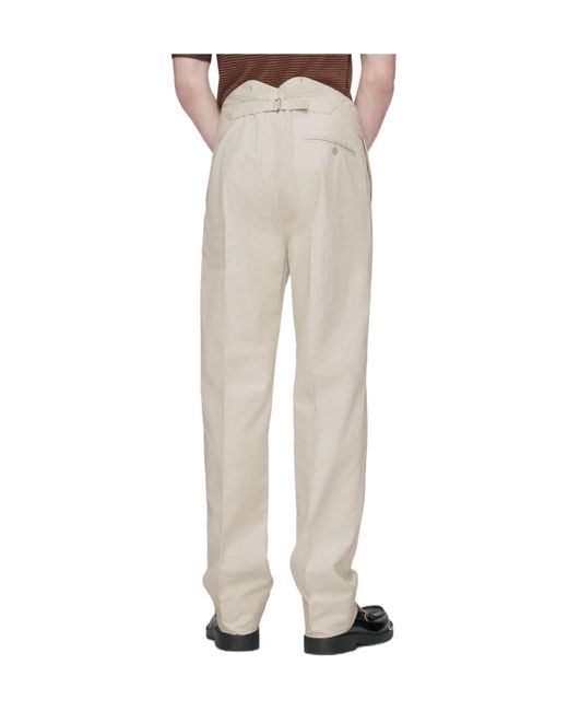 Maison Margiela Natural Belted Tailored Pants for men