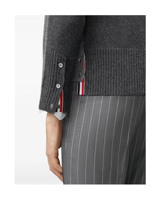 Thom Browne Gray Button-Up Cardigan for men