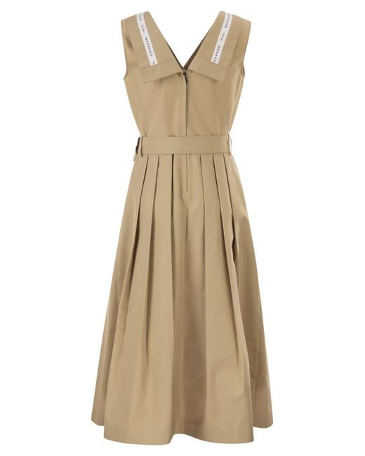 Weekend by Maxmara Natural Belted Pleated Midi Dress