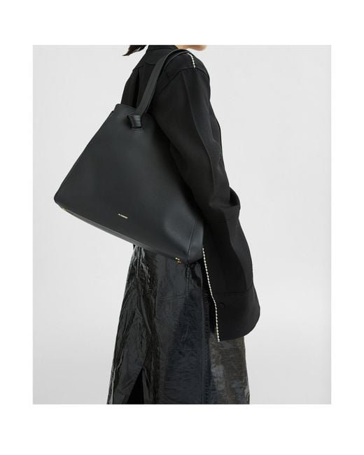Jil Sander Black Medium Knot Tote Bag