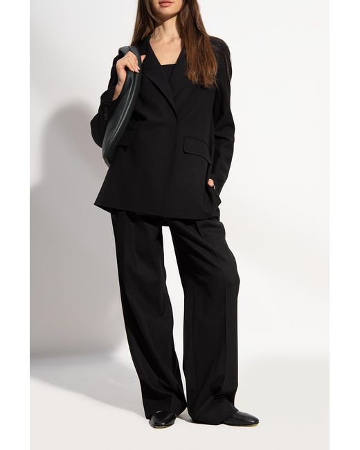 The Row Black Ava Mary Jane Flats