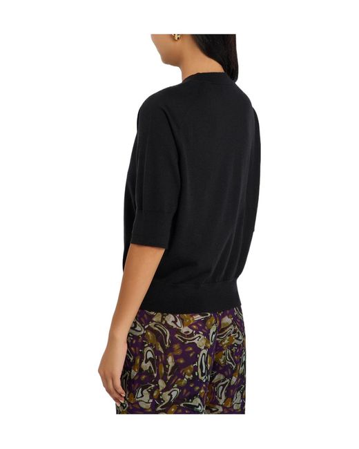 Dries Van Noten Black Tuan Merino Wool Top