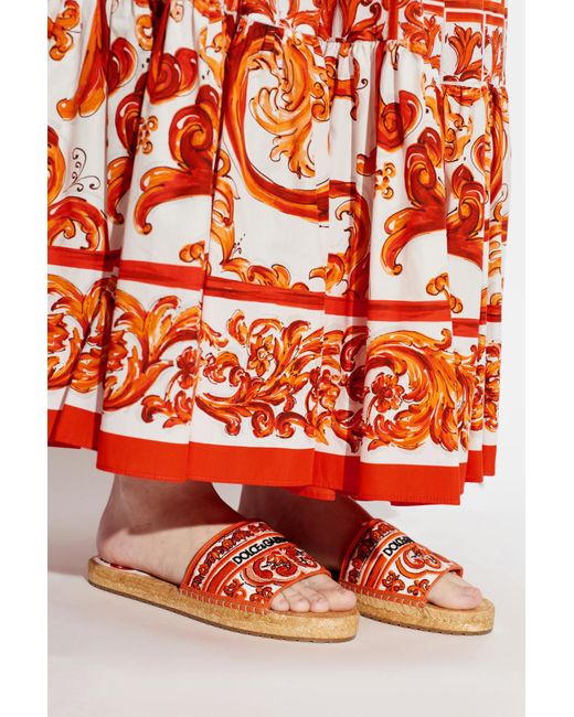 Dolce & Gabbana Logo Embroidered Esapdrilles