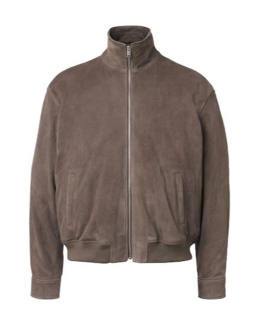 FRAME Brown Suede Blouson Jacket for men