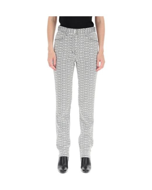 Givenchy Gray 4G Motif Pants