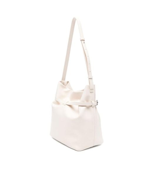 Emporio Armani White Belted Shoulder Bag