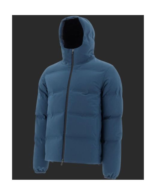 Herno Blue Zip-Up Goose Down Jacket for men