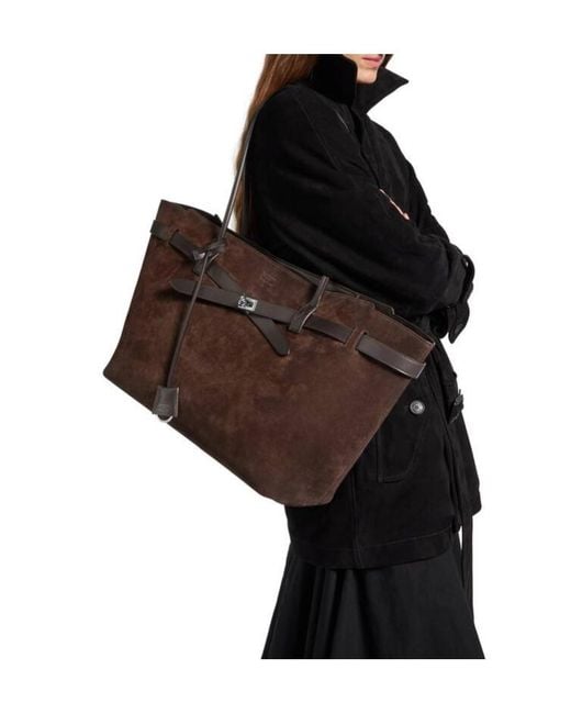 Balenciaga Brown Suede Bel Air Tote Bag