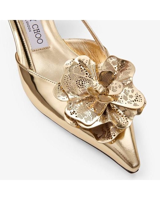Jimmy Choo Metallic Mimmi Sling Back 50 High Heels