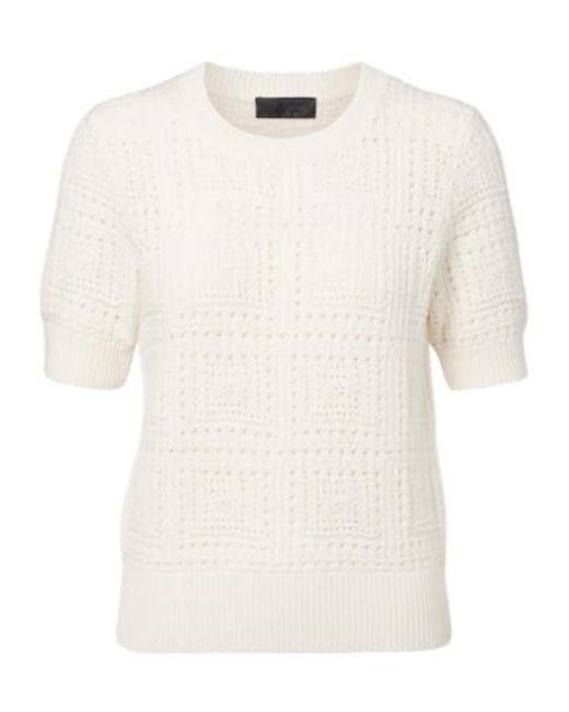 Nili Lotan White Hollow Sweater