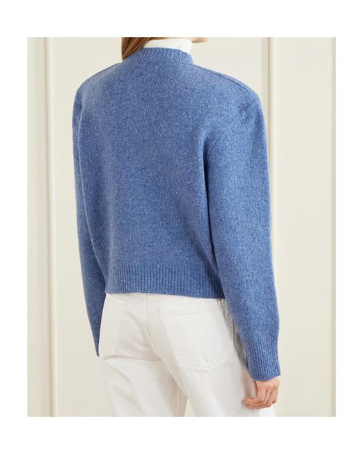 Rohe Blue Long-Sleeved Wool Cardigan