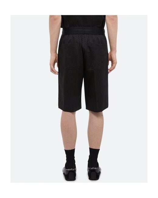 Helmut Lang Black Logo-Jacquard Shorts for men