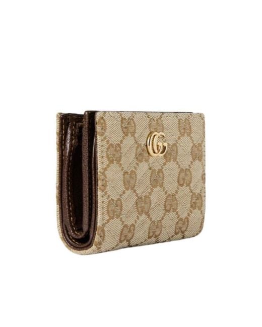 Gucci Natural Gg Marmont Small Wallet