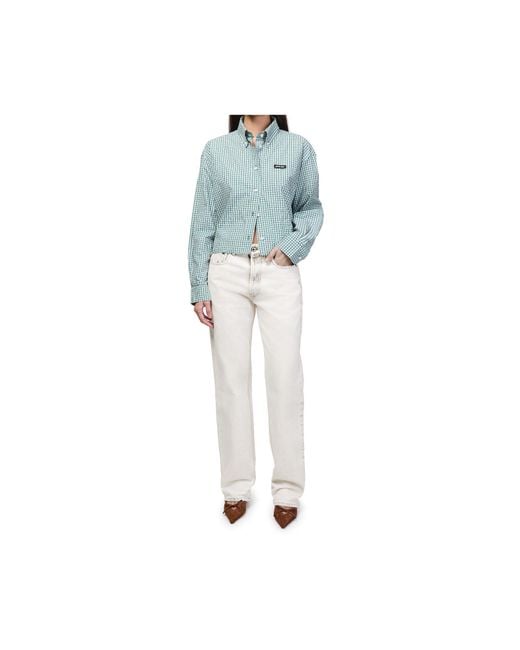 Miu Miu White Straight-Cut Jeans