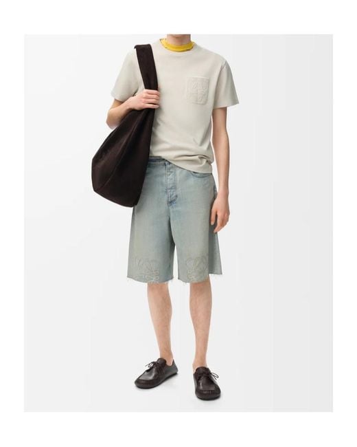 Loewe White Anagram Pocket T-Shirt for men