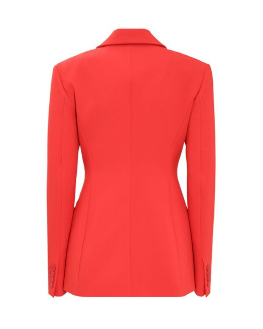 The Attico Red Single-Breasted Blazer