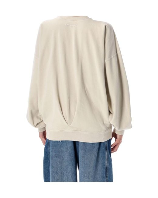 Isabel Marant Natural Twist-Detail Crew-Neck Sweatshirt
