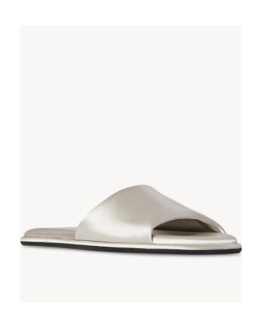 The Row White Silk Sandals