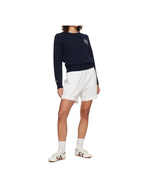 Sporty & Rich Blue Crew Neck Knit Sweater