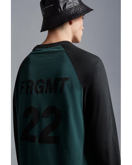 Moncler Green Logo Long Sleeve T-Shirt for men