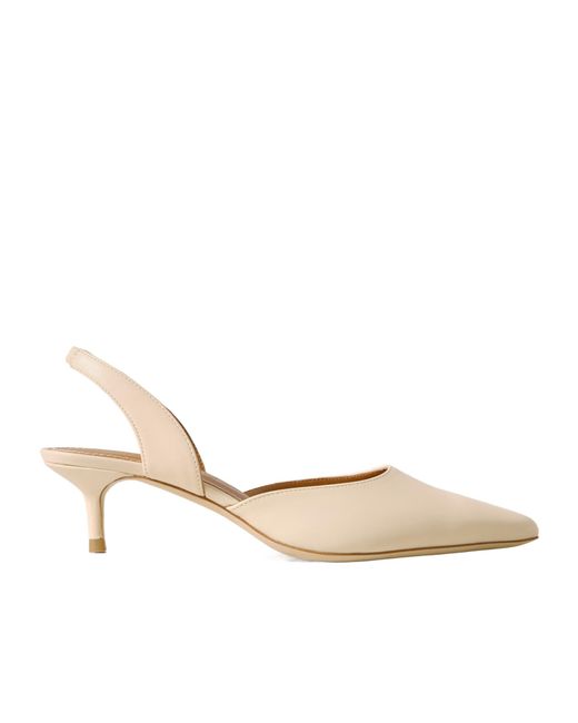 Staud Natural Leather Slingback Pumps